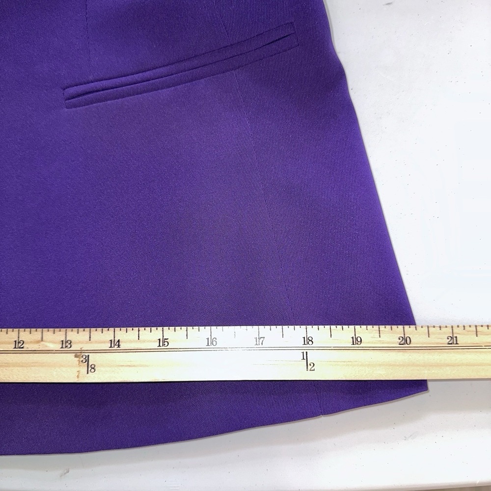 NWT Kasper Petite Blazer Jacket Sz 4P Deep Purple One Button Business Casual - Picture 10 of 12